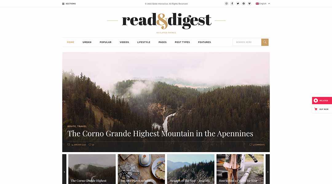 Read and Digest Newspaper Theme