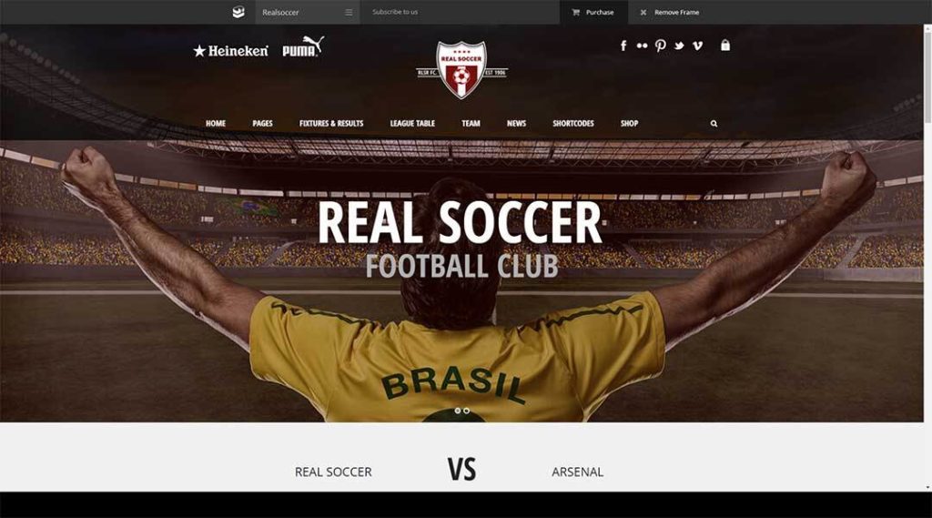 Real Soccer Sport Clubs WordPress Theme