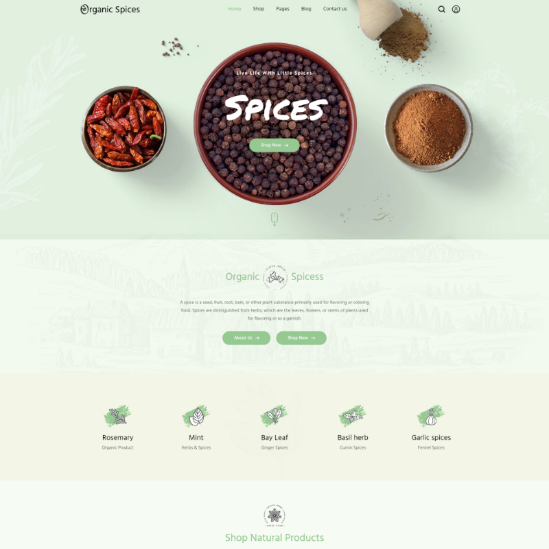 Spico - Organic Store Shopify Theme