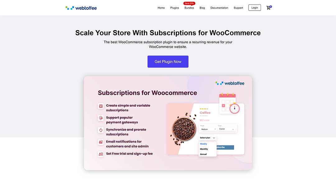 Subscriptions for WooCommerce Plugin
