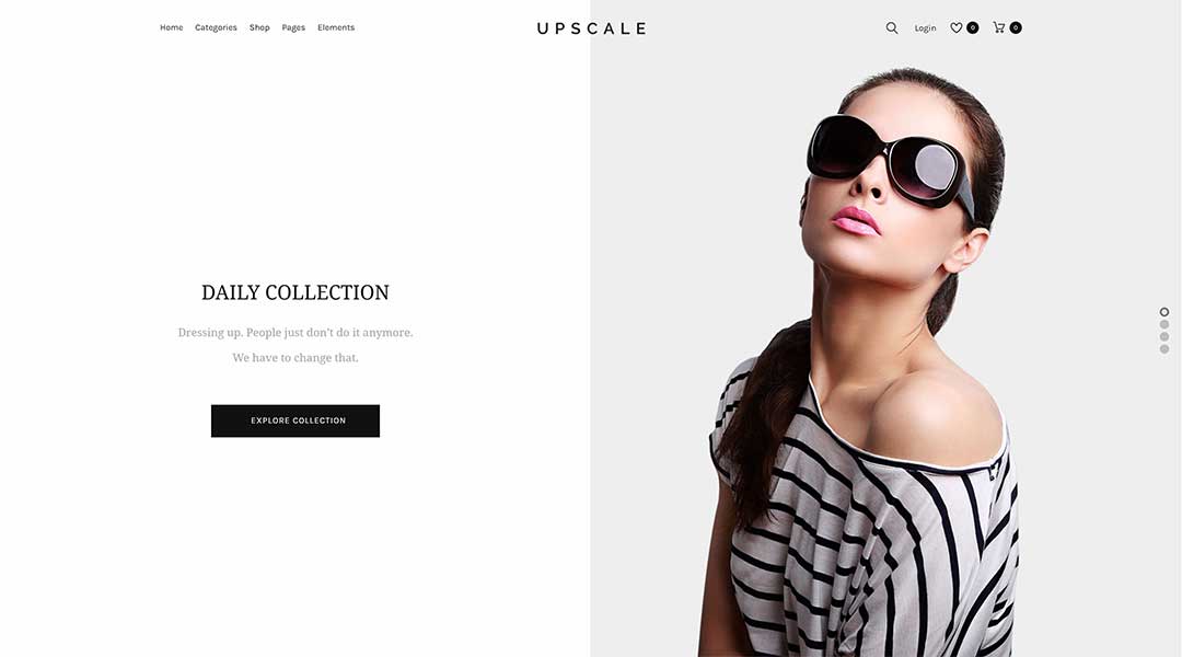 Upscale Fashionable eCommerce WordPress Theme