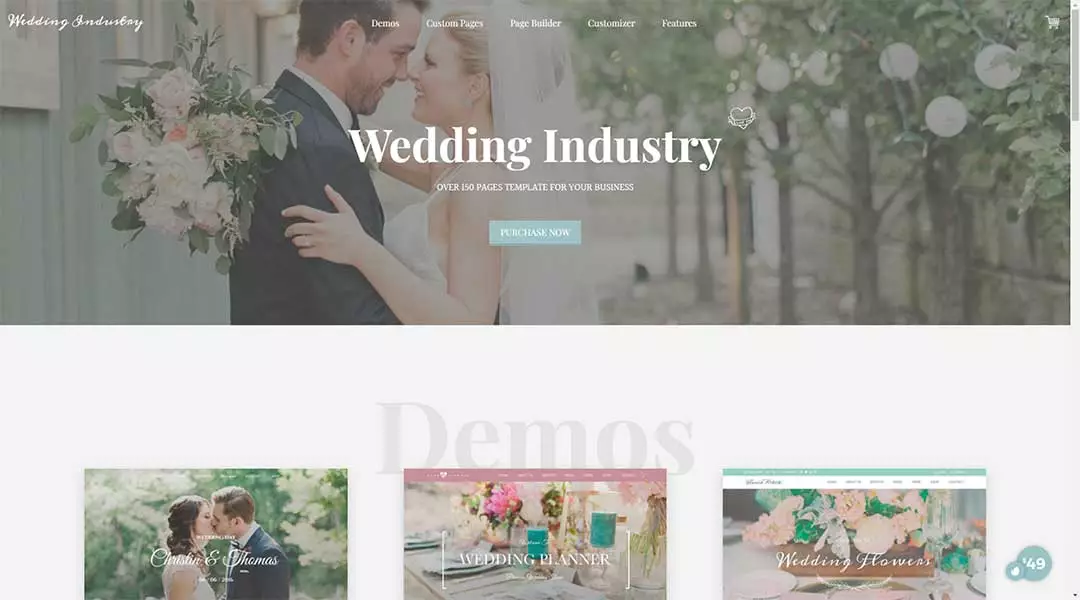 Wedding Industry WordPress Theme