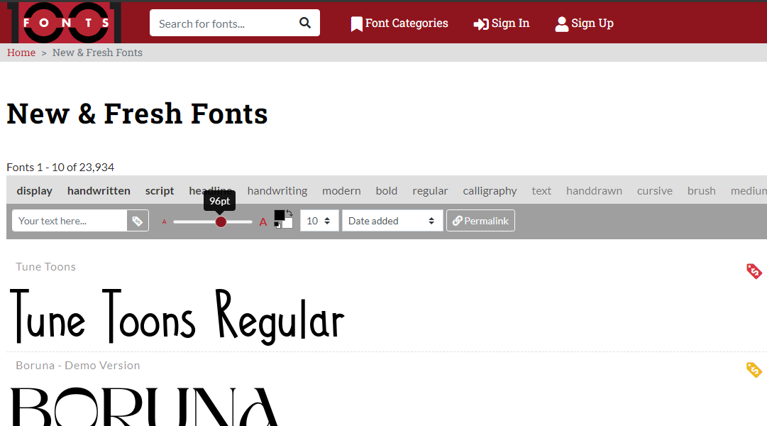 1001 Fonts Website To Download Free Font