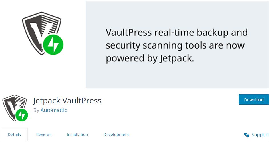 VaultPress - Automated backup service