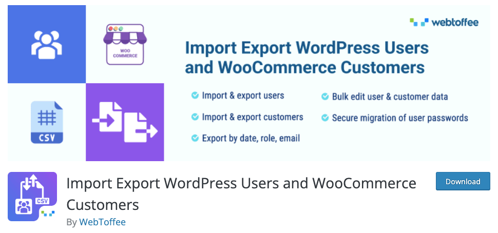 WebToffee - Import Export WordPress Users and WooCommerce Customers Plugin 